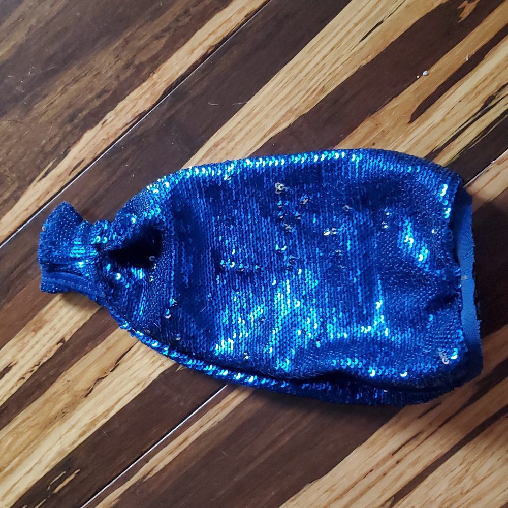 Blue Sequin Bottle Cover